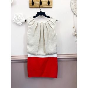 Maje Laureline Metallic Colorblock Dress Size 36 (US4) NWOT